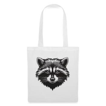 Waschbär - Stoffbeutel - Weiß - Vorne