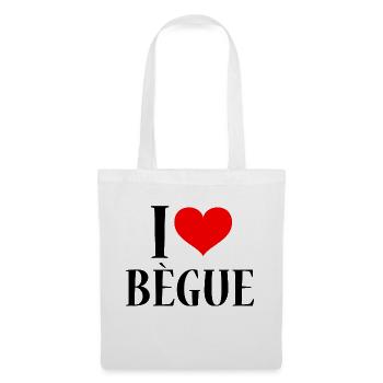 I Heart Bègue J'aime un Bègue Soutient Bégaiement - Sac en tissu - blanc - Devant