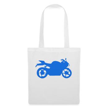 motorrad silhouette - Stoffbeutel - Weiß - Vorne
