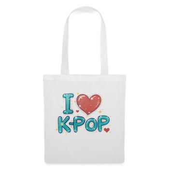 Ich liebe K-Pop - Stoffbeutel - Weiß - Vorne