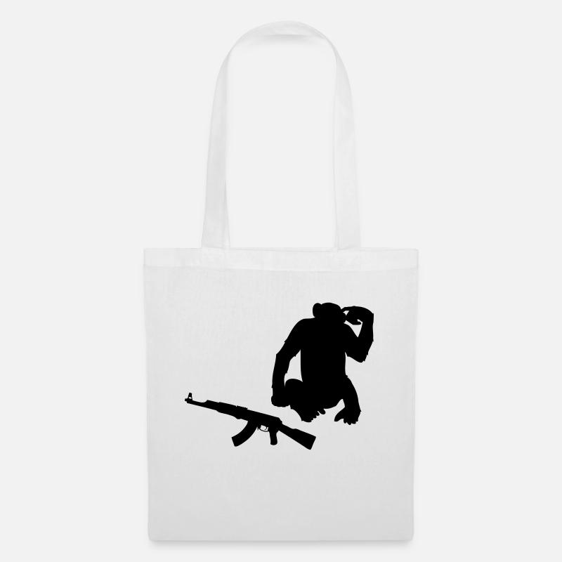monkey gun - Tote Bag - white
