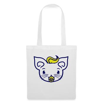 Baby Cat Cute Pacifier Kitten Child Face - Tote Bag - white - Front