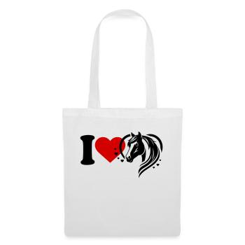 J’adore les chevaux - Sac en tissu - blanc - Devant
