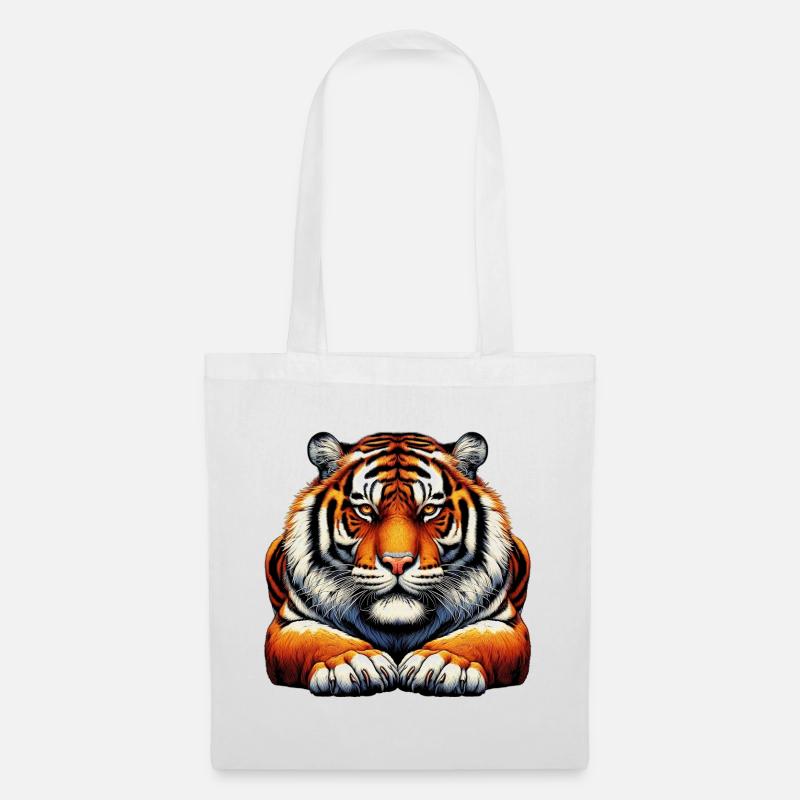 Tiger - Stoffbeutel - Weiß