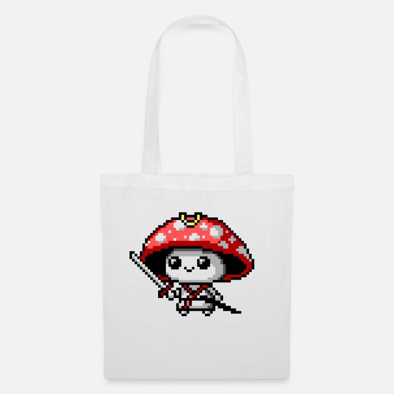 Samouraï champignon 8 bits - Sac en tissu - blanc