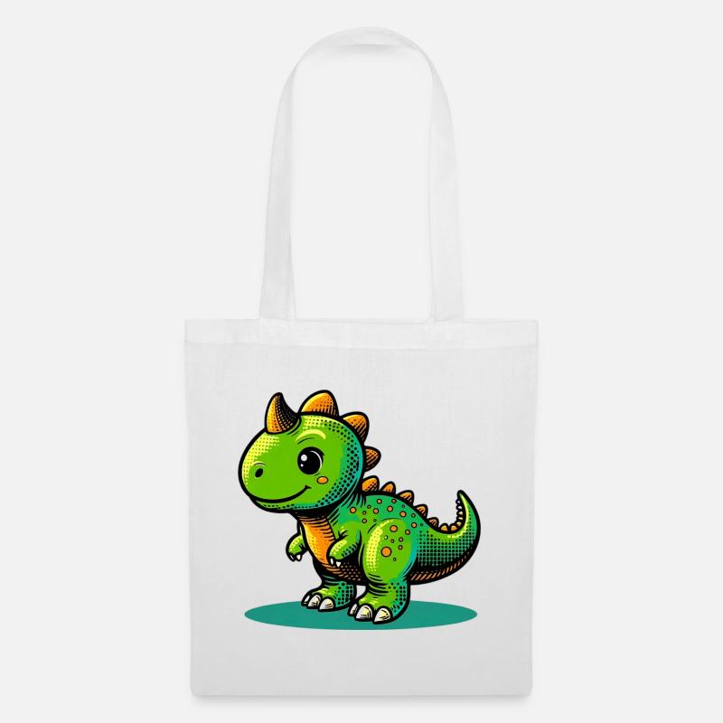 Dinosaurier - Stoffbeutel - Weiß