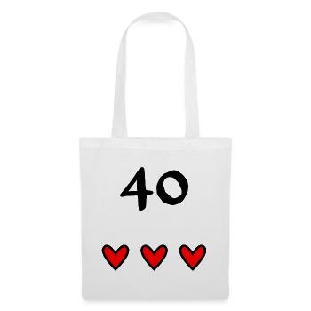 40. 40 YEARS. 40th ANNIVERSARY. 40 YEARS ANNIVERSARY. - Tote Bag - white - Front