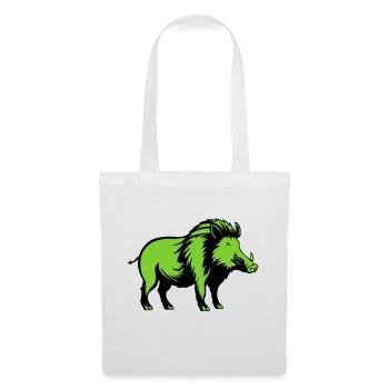 Sanglier - Sac en tissu - blanc - Devant