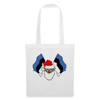 Santa Claus flag Estonia X mas - Tote Bag - white - Front