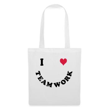 J’aime le travail d’équipe - Sac en tissu - blanc - Devant
