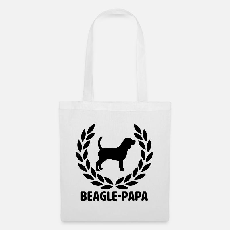 Beagle Papa - Stoffbeutel - Weiß