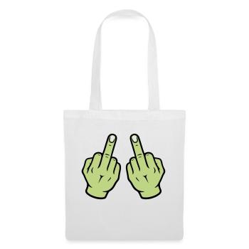 Middle Finger Hand - Tote Bag - white - Front