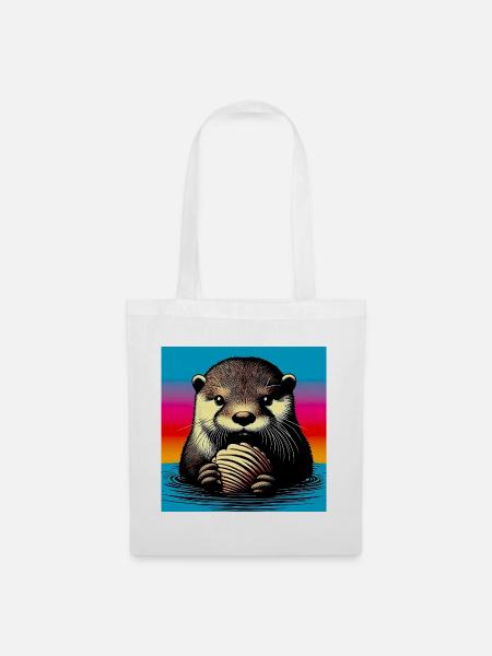 Otter - Stoffbeutel - Weiß