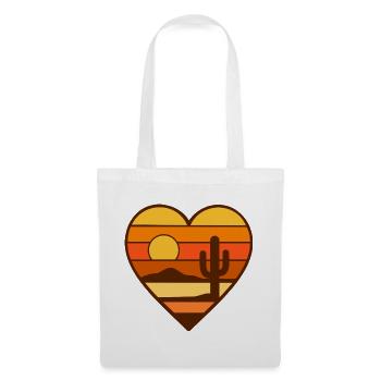 Heart Desert Sun Design - Tote Bag - white - Front