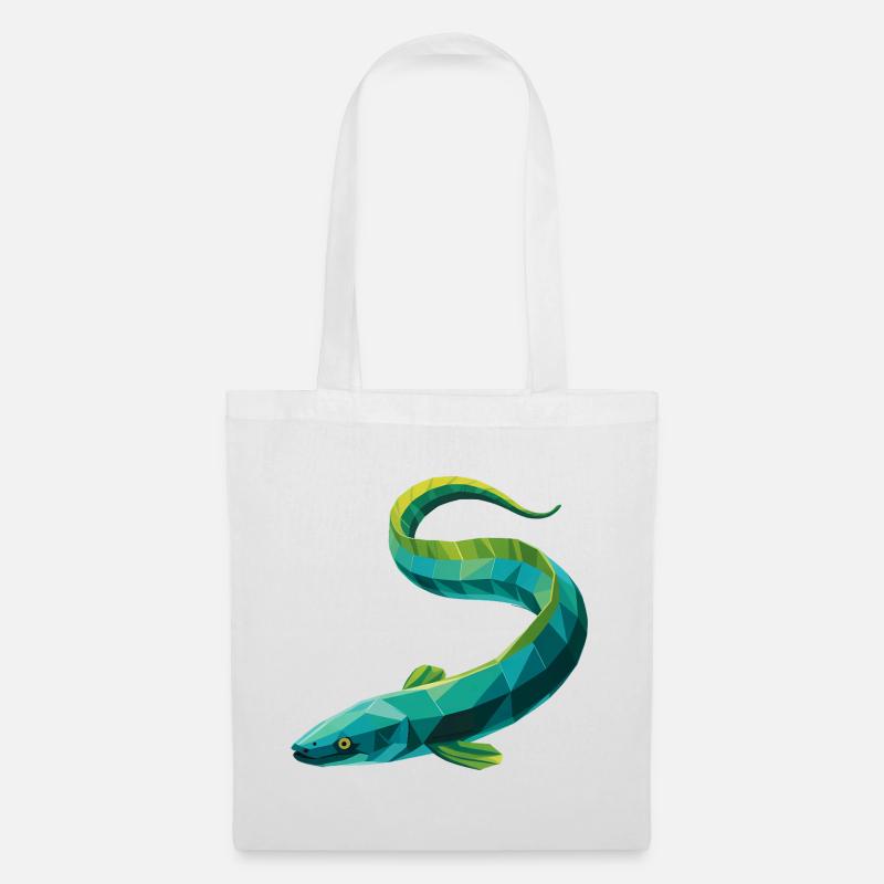 Aal - Cooles Low Poly Logo - Stoffbeutel - Weiß