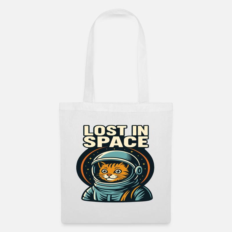 Perdu dans l’espace Katzen Astronaut Design - Sac en tissu - blanc