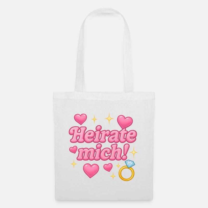 heirate mich! / y2k design - Stoffbeutel - Weiß