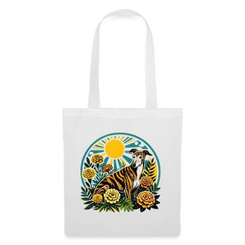 Sunlit Floral Greyhound - Tote Bag - white - Front