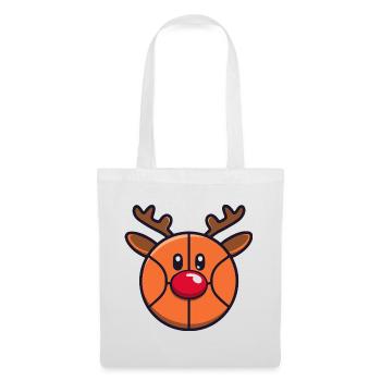 Basketball Reindeer Christmas Red Nose - Tote Bag - white - Front