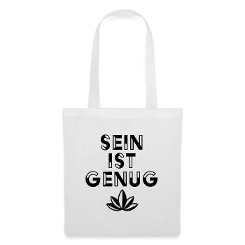 Être suffit – Esthétique minimaliste du cannabis - Sac en tissu - blanc - Devant