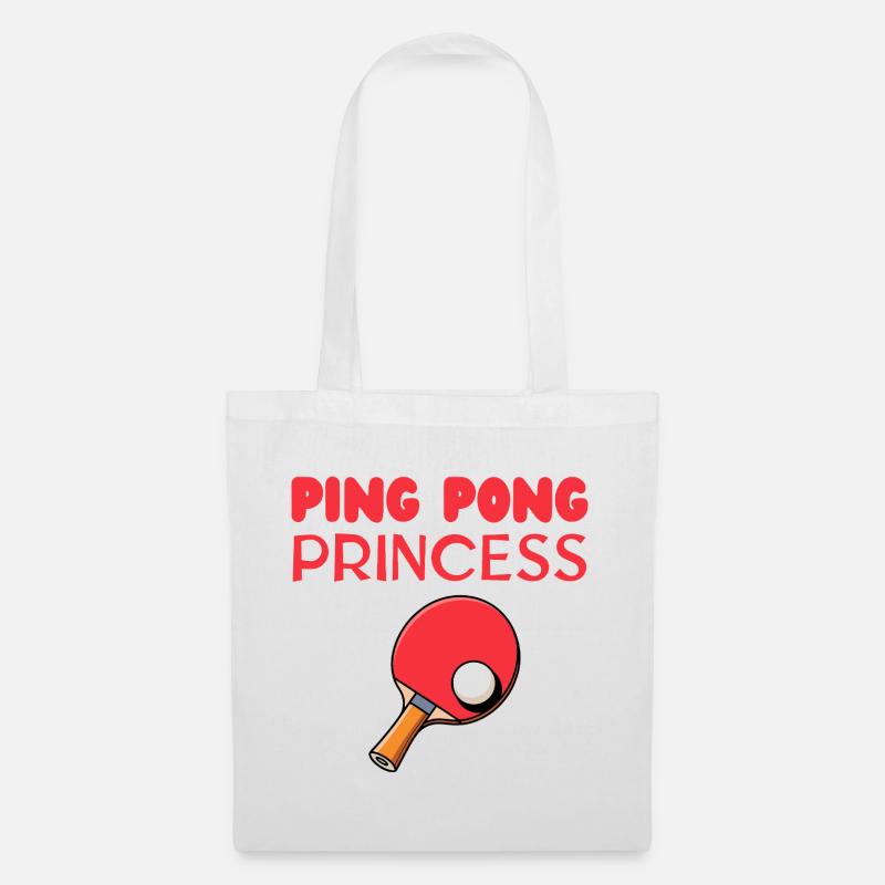 Ping-Pong-Prinzessin - Stoffbeutel - Weiß