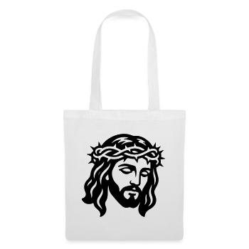 Jésus-Christ Head - Sac en tissu - blanc - Devant