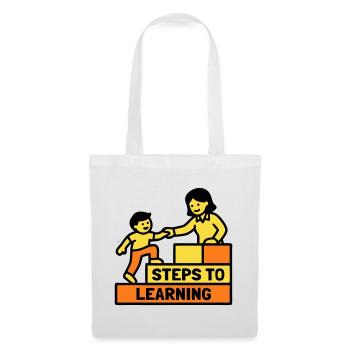 Logo Étapes pour apprendre l’école - Sac en tissu - blanc - Devant