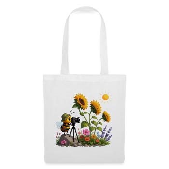 Bee films sunflowers - Tote Bag - white - Front