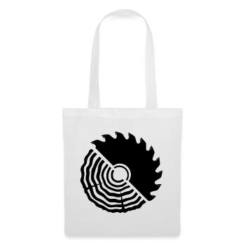 Carpenter Saw Blade Wood Motif - Tote Bag - white - Front