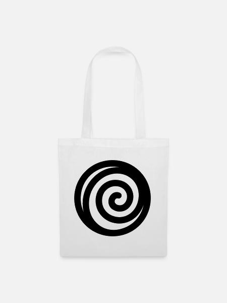 Japanische Spirale - Stoffbeutel - Weiß