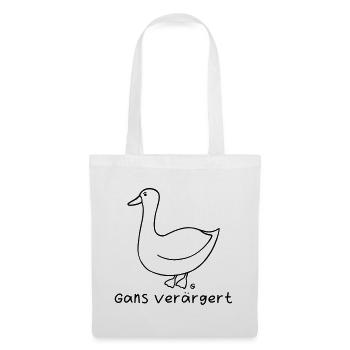 Gans verärgert - Stoffbeutel - Weiß - Vorne