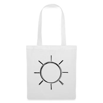 Sonne handgezeichnet - Stoffbeutel - Weiß - Vorne