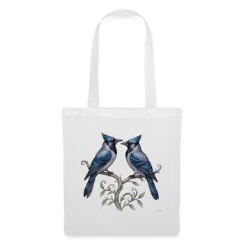 Blue Jays Resting Branch Design. - Stoffbeutel - Weiß - Vorne