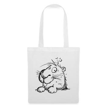 Capybara Sketch Cartoon Wasserschwein Nager Sketch - Stoffbeutel - Weiß - Vorne