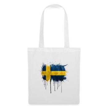 Graffiti sweden flag - Stoffbeutel - Weiß - Vorne
