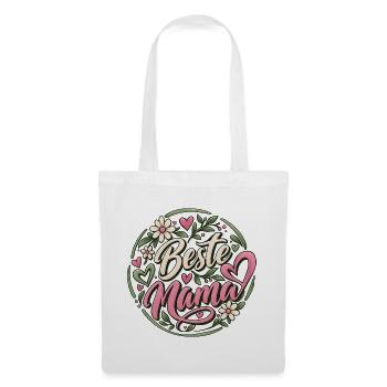Muttertag beste Mama - Mama ist die Beste Muddi - Stoffbeutel - Weiß - Vorne