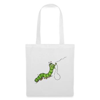 Hungry_Caterpillar - Stoffbeutel - Weiß - Vorne