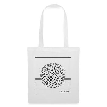 Geometrischer Trance-Drahtgitterglobus - Stoffbeutel - Weiß - Vorne