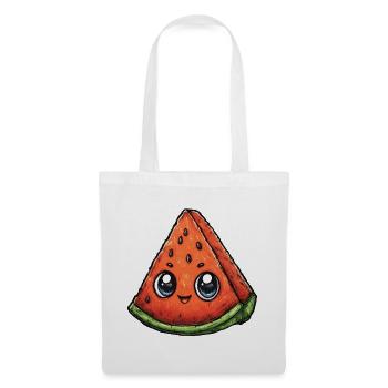 Kawaii Wassermelonen Slice - Stoffbeutel - Weiß - Vorne