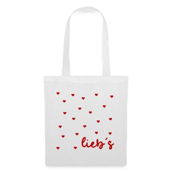 Wertschätzung Herz Liebe - Stoffbeutel - Weiß - Vorne
