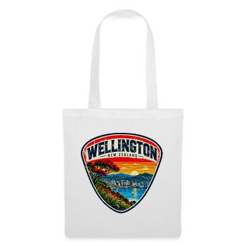 Wellington - New Zealand - Neuseeland - Aotearoa - Stoffbeutel - Weiß - Vorne
