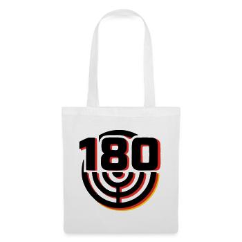 Darts 180 Zielscheibe Logo - Stoffbeutel - Weiß - Vorne