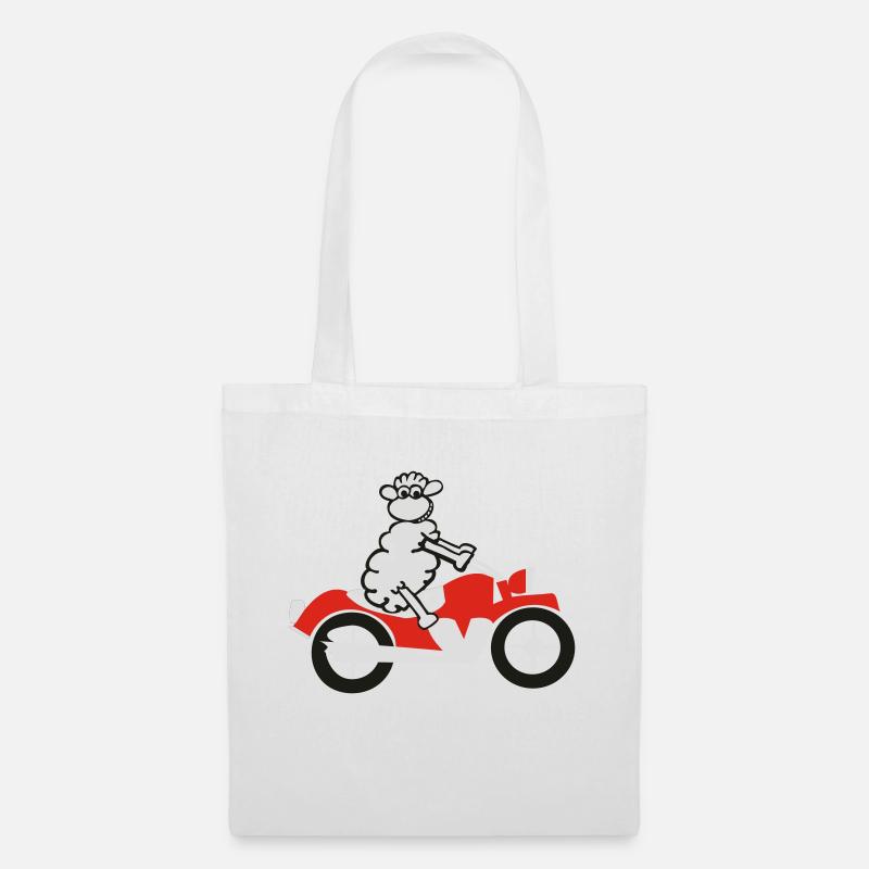 sheep_motorrad_2 - Stoffbeutel - Weiß
