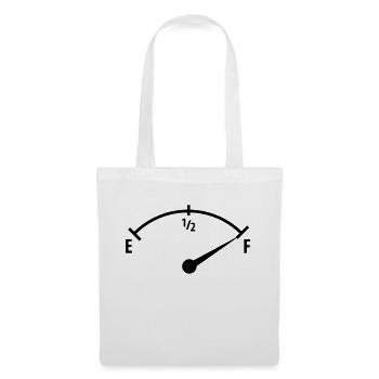 Jauge de carburant Réservoir plein personnalisable - Sac en tissu - blanc - Devant