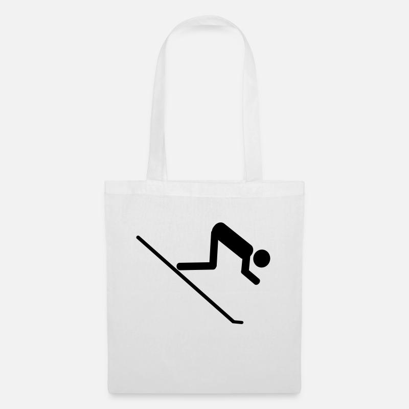 ski-run icon - Tote Bag - white