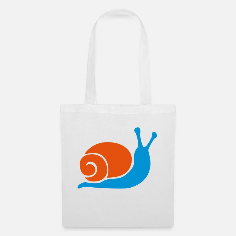 Schnecke - Stoffbeutel - Weiß