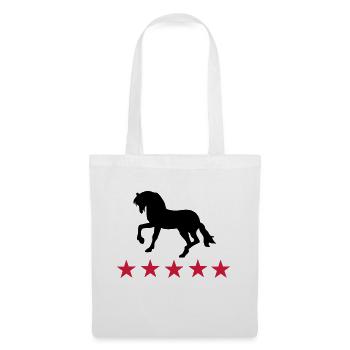 chevaux - Sac en tissu - blanc - Devant