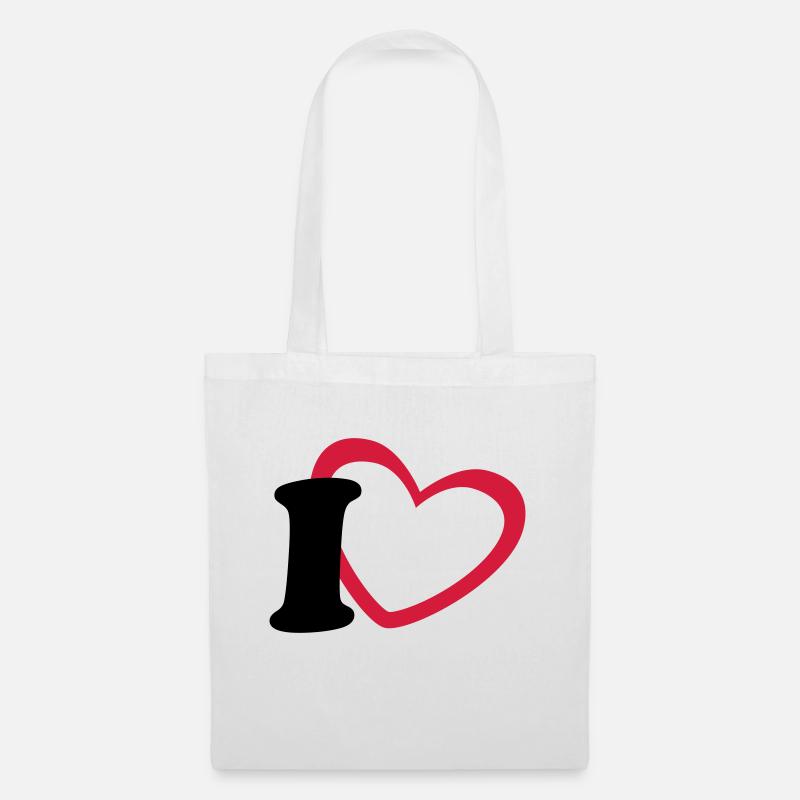 i love - Stoffbeutel - Weiß