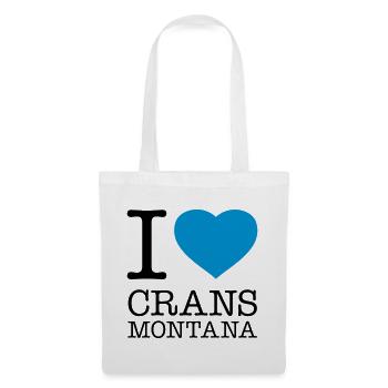 I LOVE CRANS-MONTANA - Stoffbeutel - Weiß - Vorne