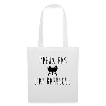 J'peux pas j'ai barbecue - Sac en tissu - blanc - Devant